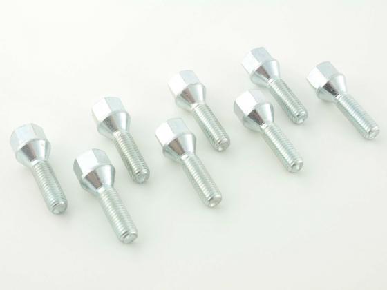 Radschrauben Set (8 Stk.) Kegelbund Schaftlänge 60mm M12x1,25 silber Radschrauben Set (8 Stk.) Kegelbund Schaftlänge 60mm M12x1,25 silber